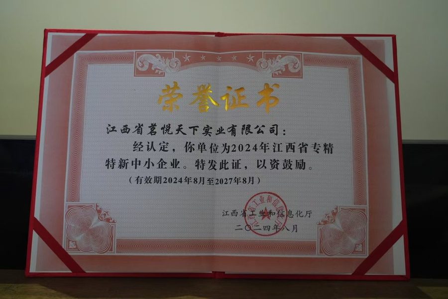2024年专精特新证书